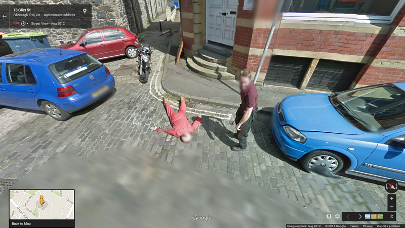 Illustration for article titled Car Mechanics Stage Prank Murder On Google Streetview